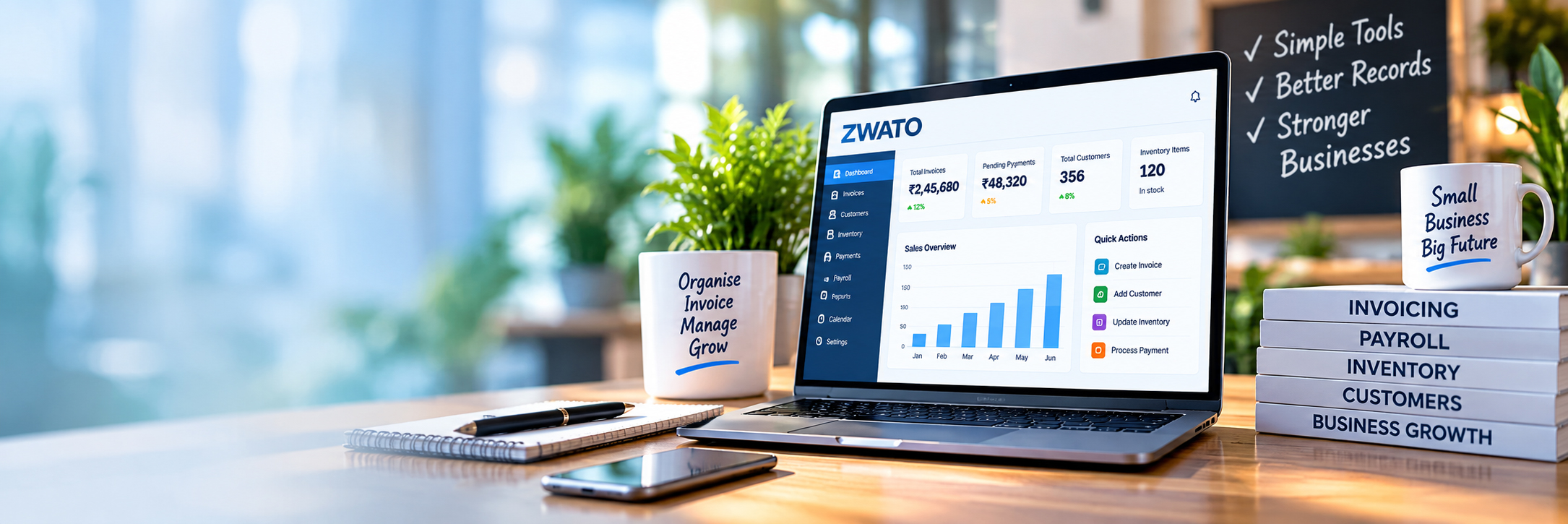 ZWATO invoicing and business administration