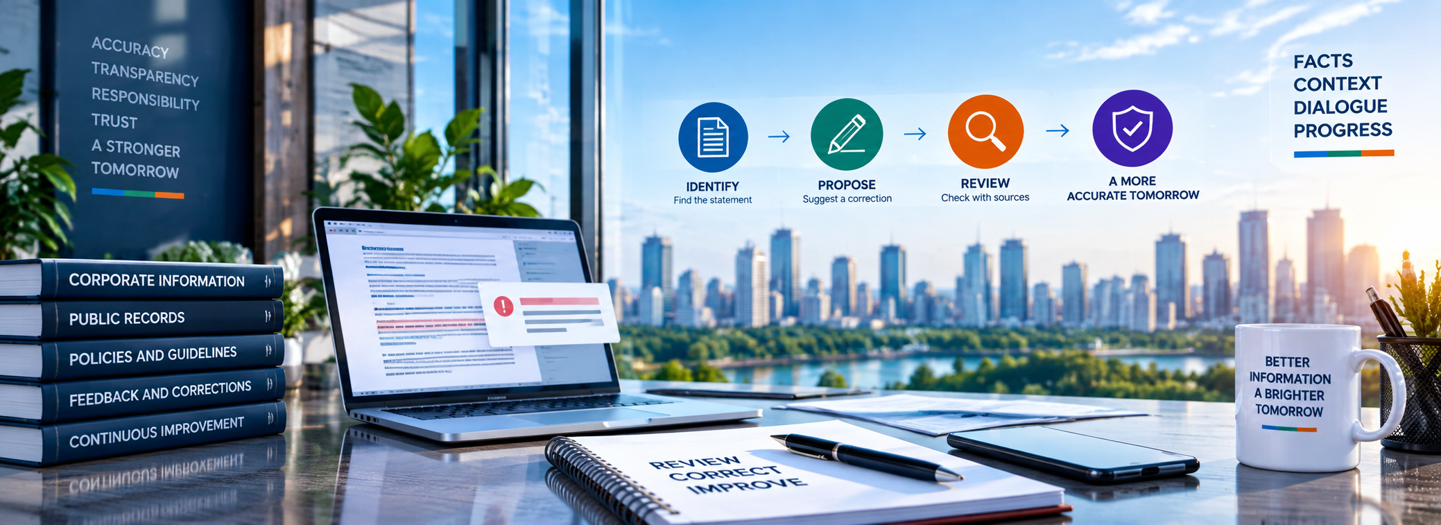 Corporate corrections accuracy and responsible review