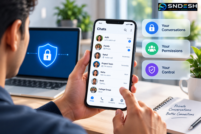 Public communication and private messaging