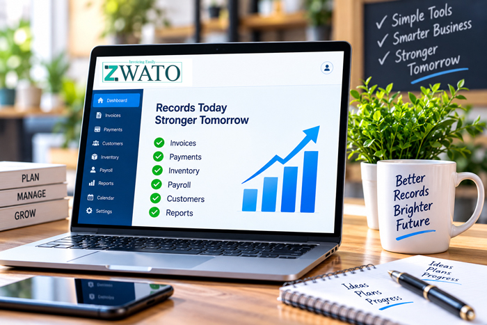 ZWATO continuous and organised business records